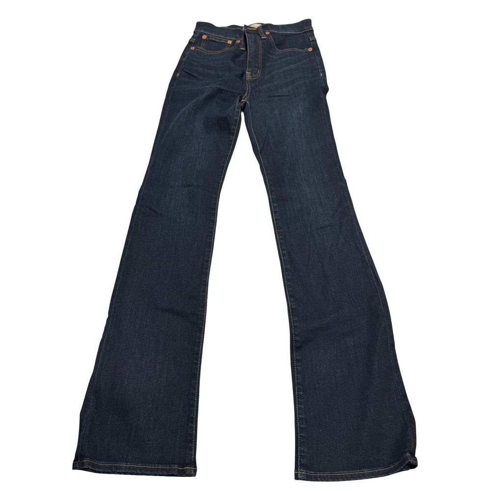 Madewell Skinny Flare Jeans Dark Indigo Blue High Rise Size 25 NE983 NEW